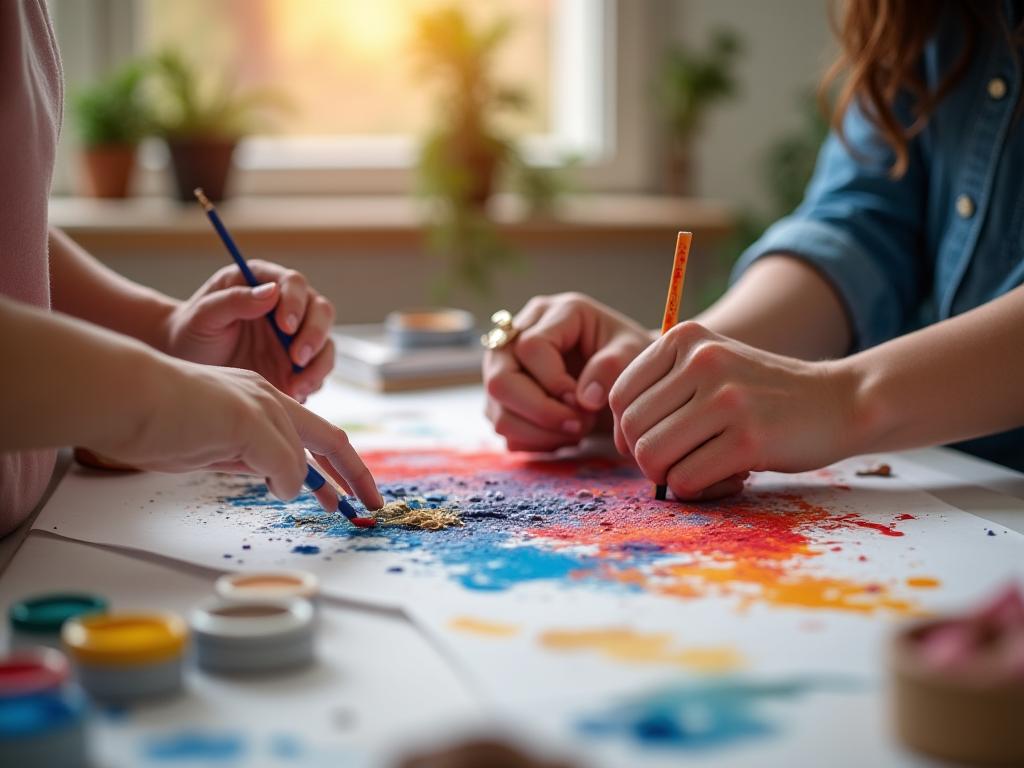 Sessão de arteterapia para bem-estar