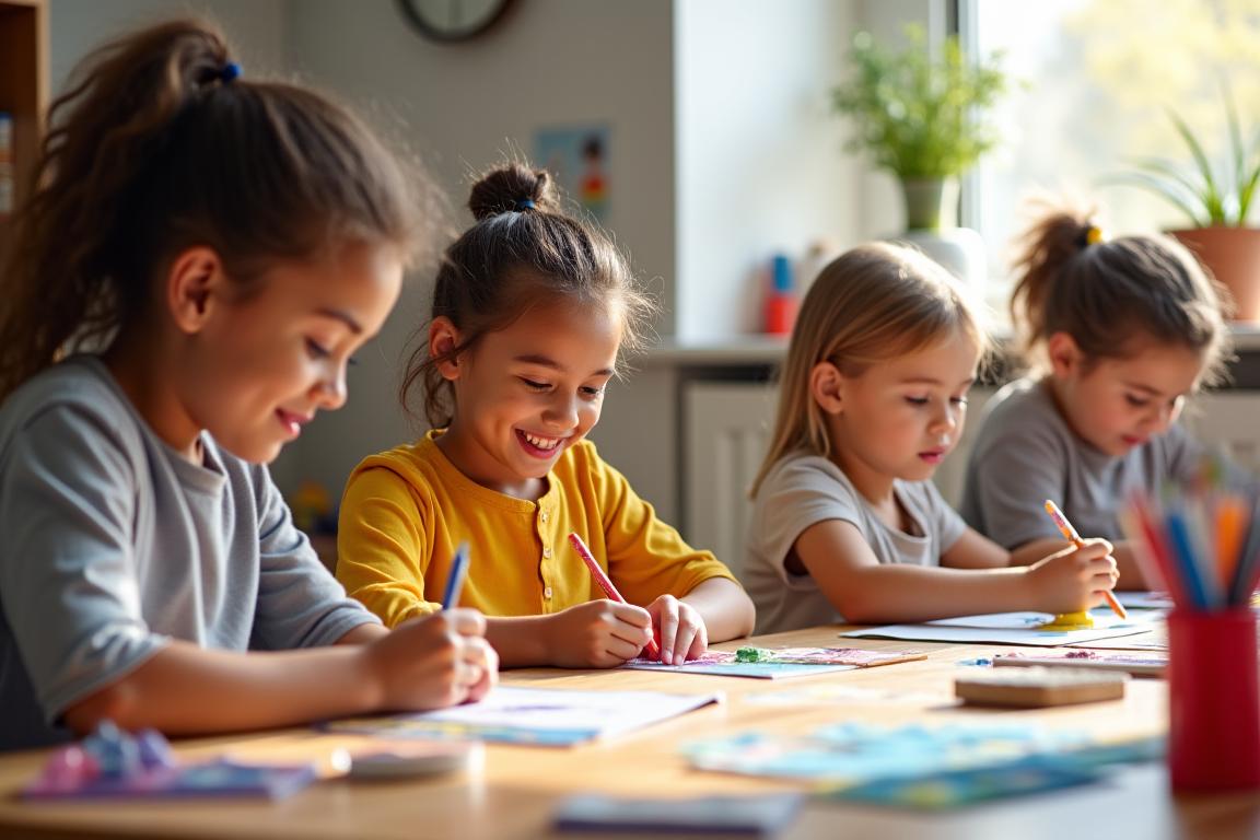 Aula de arte inclusiva para necessidades especiais