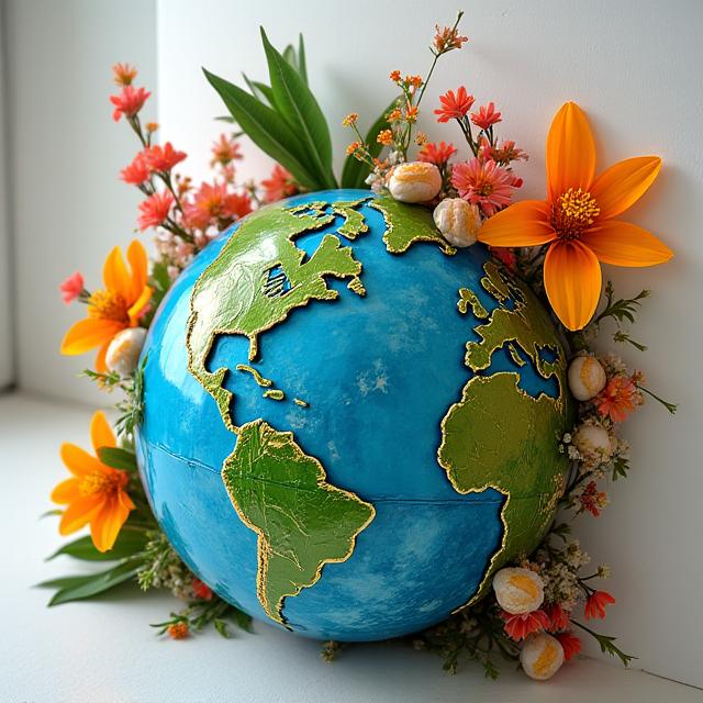 Projeto de arte com materiais reciclados